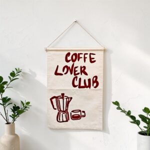 Coffee Lover Club Wall Tapestry