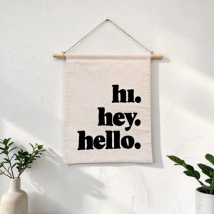 Hi Hey Hello Welcome Wall Tapestry