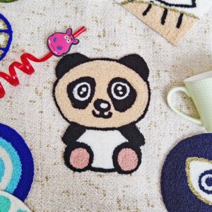 Panda Bear Handmade Mug Rug