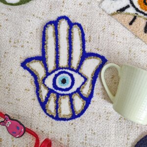 HAMSA Evil Eye Mug Rug