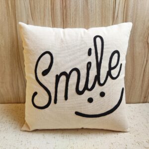 SMILE Handmade Cotton Cushion Cover