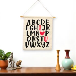 "I ❤️ U" Alphabet Wall Tapestry