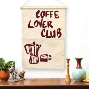 Coffee Lover Club Wall Tapestry