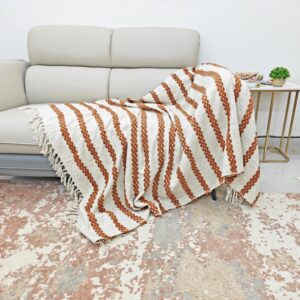 The Rio Earthy Rust Throw Blanket