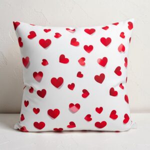 Lovely Hearts Cushion Cover - 16x16 Inch