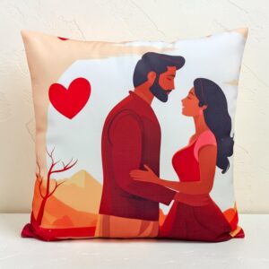 "Sunset Embrace" Romantic Couple - 16x16 Inch