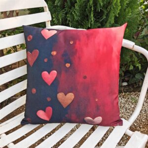 Happy Couple Printed Cushion – 16×16 Inch