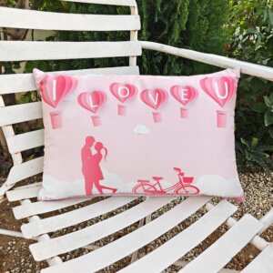 I LOVE U Printed Cushion – 12×20 Inch