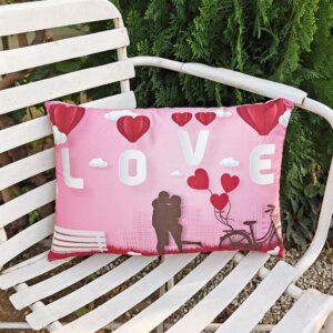 Radiant Heart Printed Cushion – 12×20 Inch