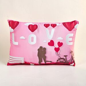 Radiant Heart Printed Cushion – 12×20 Inch