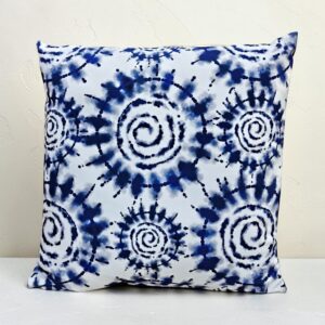 Indigo Sunburst Printed Cushion – 16x16 Inch