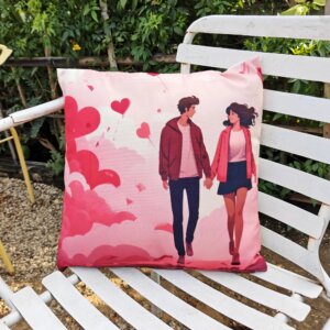 Together in Every Moment – Romantic Couple Cushion Cover 16x16 Inch