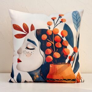 Silent Bloom Printed Cushion Cover