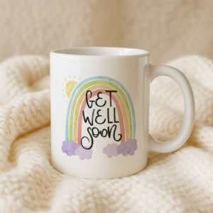 Get Well Soon Rainbow Ceramic Mug