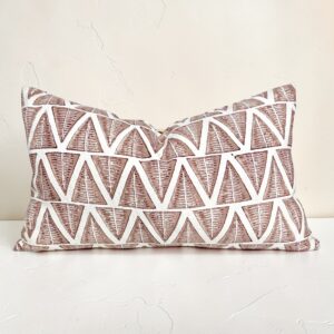 Geometric Triangle Pattern Hand Block Print Lumber Pillow Cover